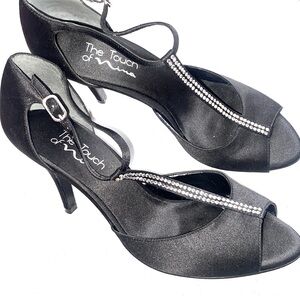 The Touch of Nina Nina Flario Black soiree heels, Size 8, EUC